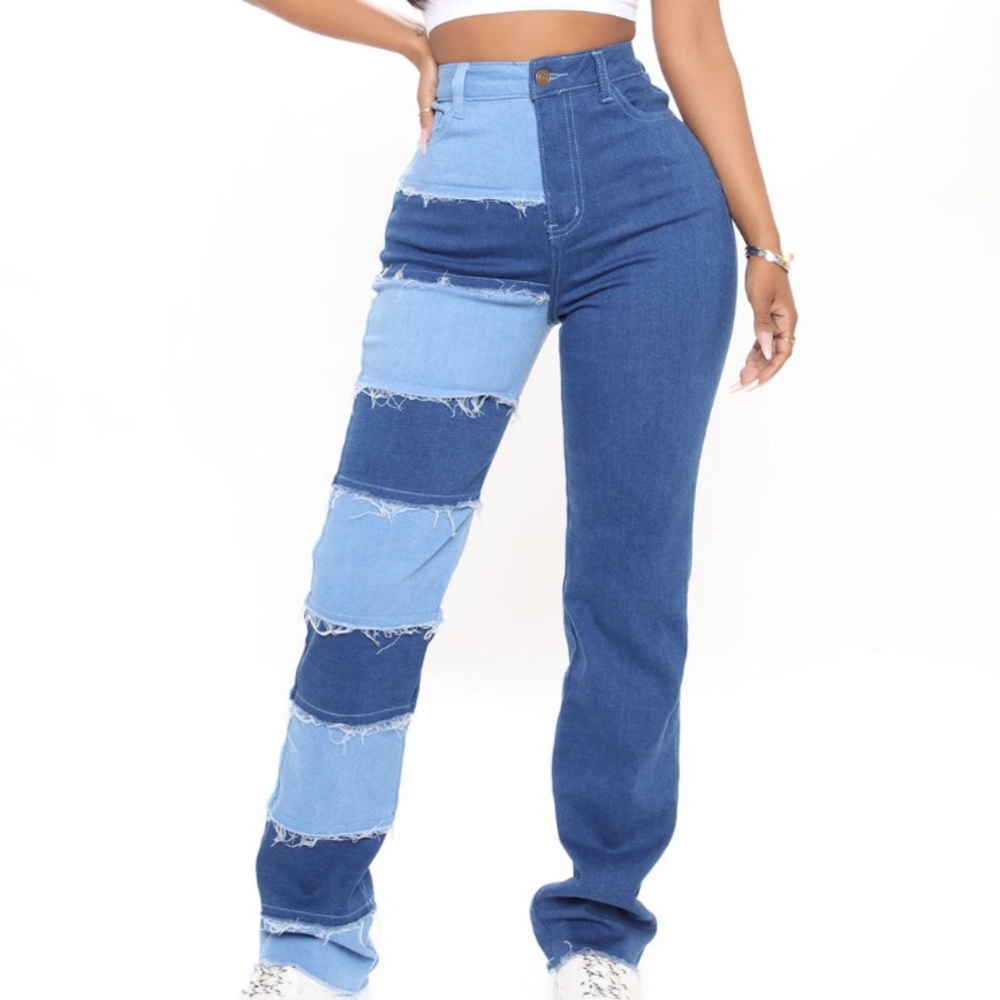 Fashion Nova Patchwork Jeans